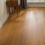 Horizontal carbonized solid bamboo flooring