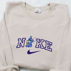 QR code: Stitch Coffee x Nike Cartoon Embroidered Hoodie, Lilo and Stitch Embroidered Shirt, Nike Inspired Embroidered Shirt