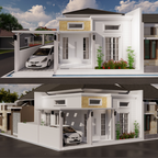 QR code: Desain Eksterior Rumah Modern 32x30 m2