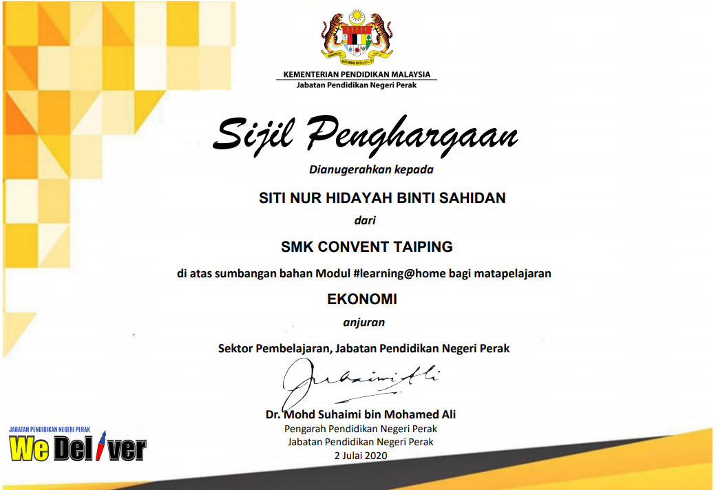 SALINAN SIJIL, SURAT PENGHARGAAN DAN DOKUMEN SOKONGAN