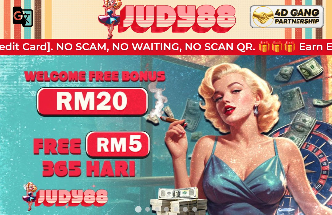 JUDY88 | New Register Free Credit RM20 | 365 Day Free Credit RM5 | 100% Trusted
