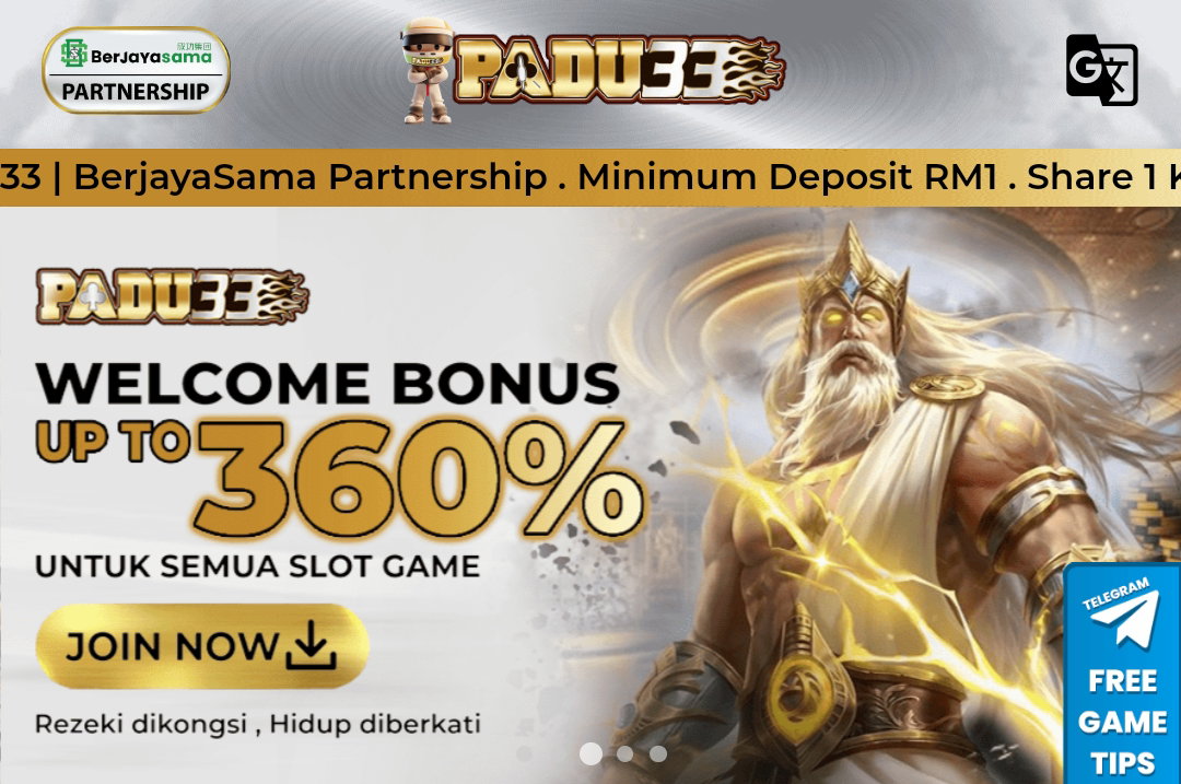 Padu33 | Free Credit New Register RM5 | 365 Day Free Credit RM2 | 100% Trusted