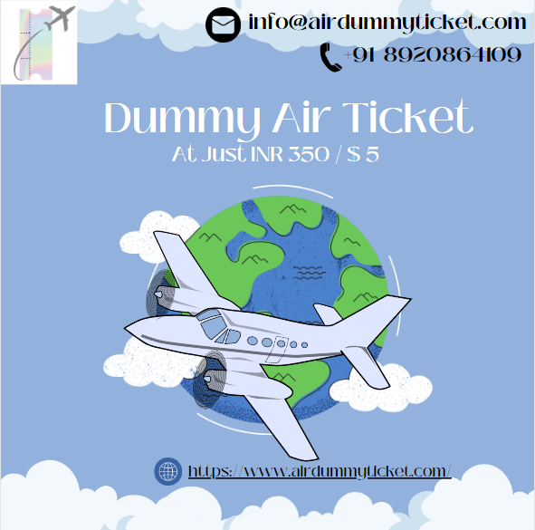 Dummy air ticket I Affordable & Verifiable