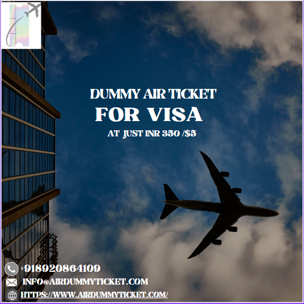 Dummy air ticket for visa I Affordable & Verifiable