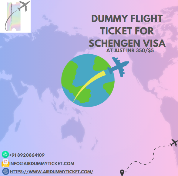 Dummy flight ticket for Schengen visa I Affordable & Verifiable