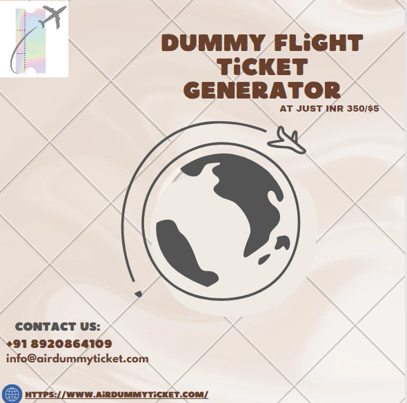 dummy flight ticket generator I Affordable & Verifiable
