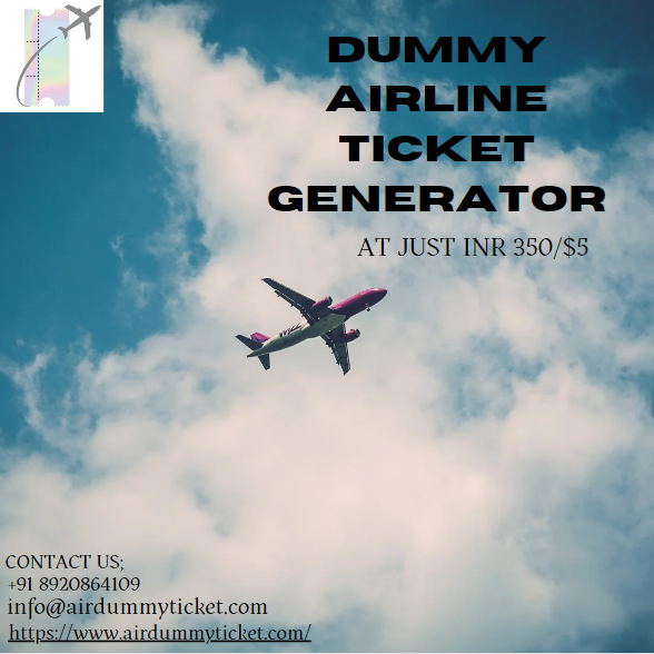 dummy airline ticket generator I Affordable & Verifiable