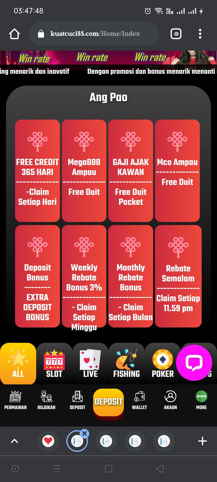 Free credit angpou and angpou new member 