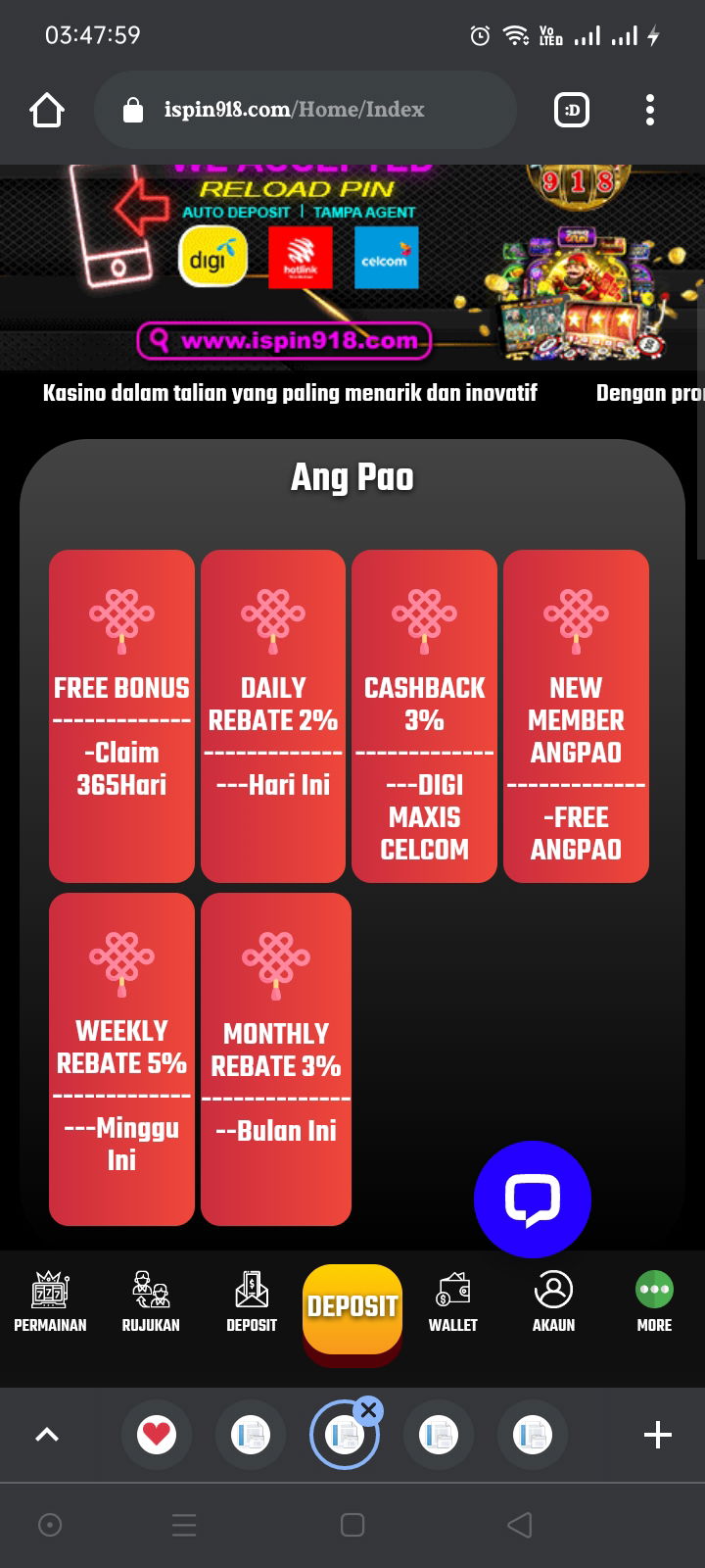 Free credit angpou and angpou new member 