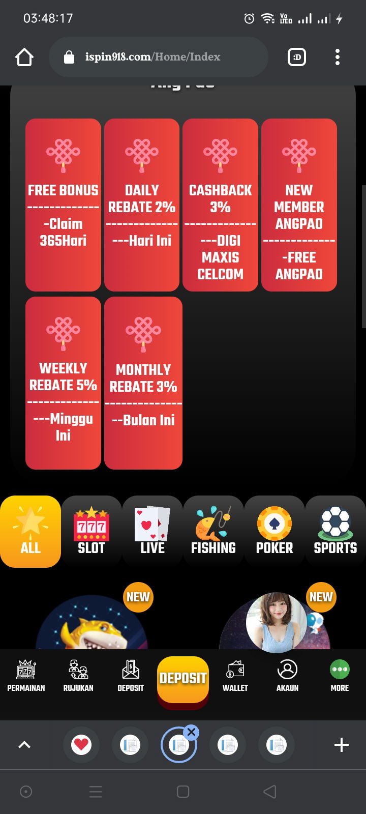 Free credit angpou and angpou new member 