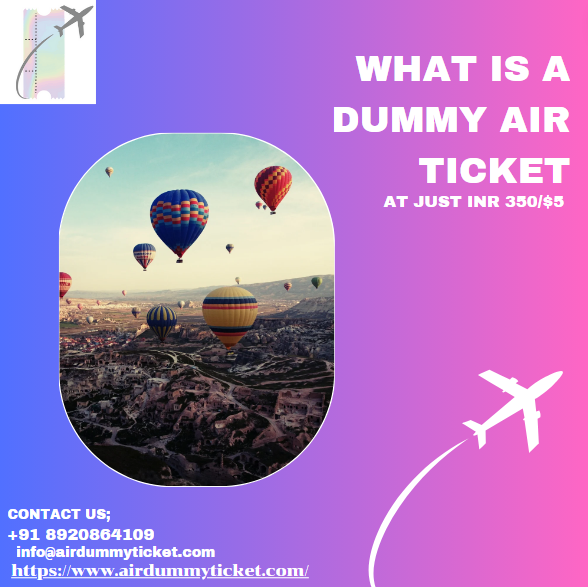 What is a dummy air ticket I Affordable & Verifiable