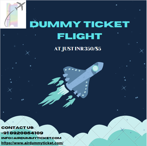 Dummy Ticket Flight I Affordable & Verifiable