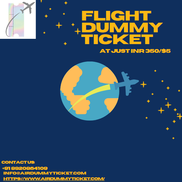 Flight Dummy Ticket I Affordable & Verifiable