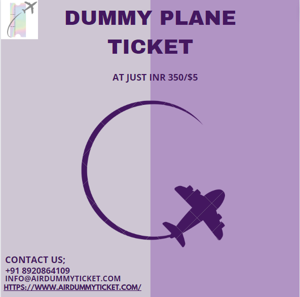 dummy plane ticket I Affordable & Verifiable
