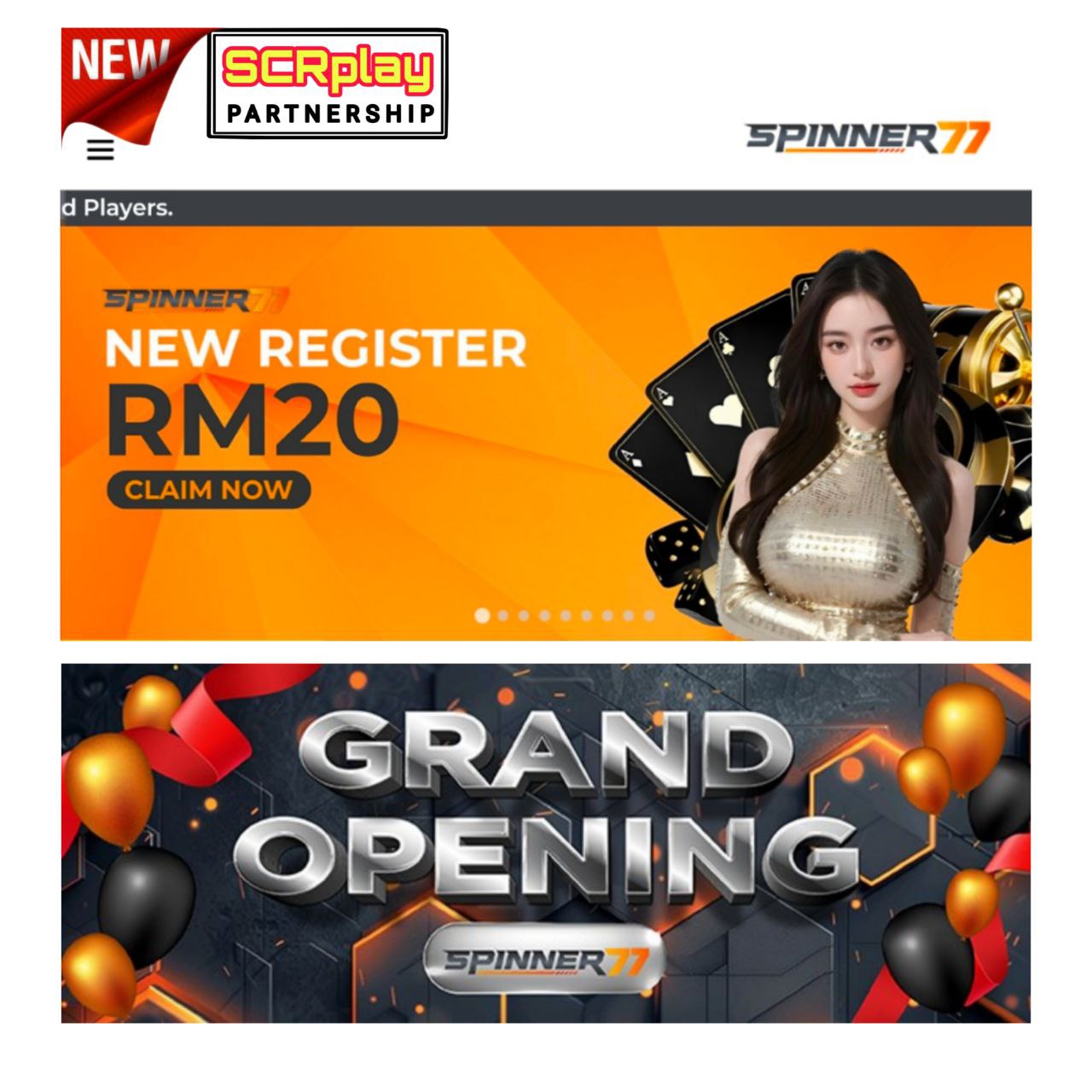 Spinner77 💣New Free RM20🧨365 Free RM5🌋Welcome 50%