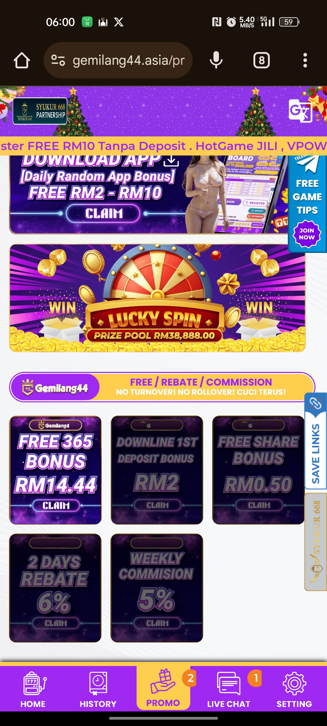 GEMILANG44 | Free Credit Wallet&#xA0;| Free Credit 365 |&#xA0;JudiFree&#xA0;|&#xA0;Claim Free Credit