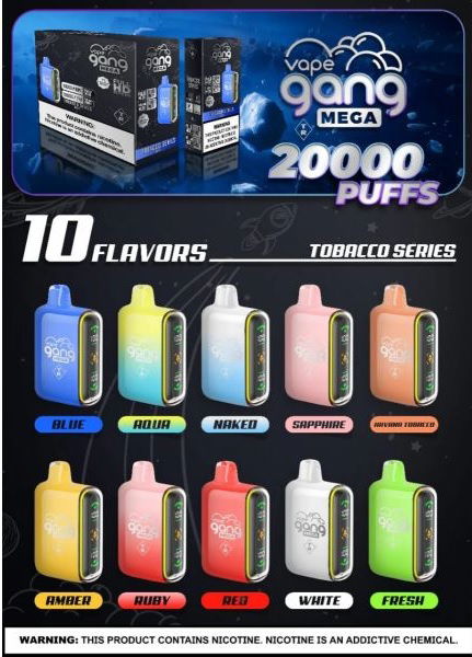 Gang MEGA 5% Disposable Device 20000 Puffs 5pk
