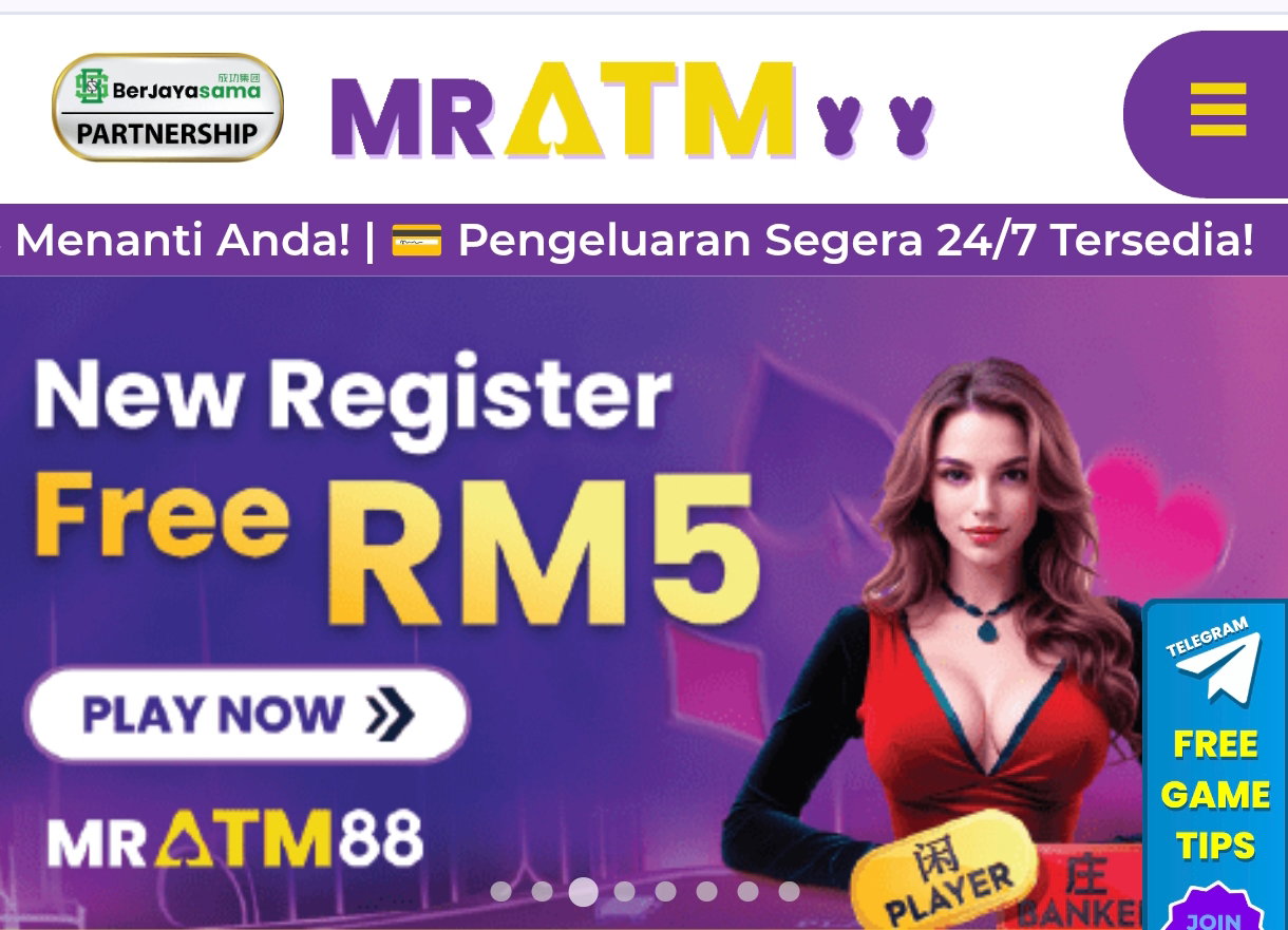MrATM88 | New Register Free Credit RM5 | 365 Day Free Credit RM3 | 100% Trusted