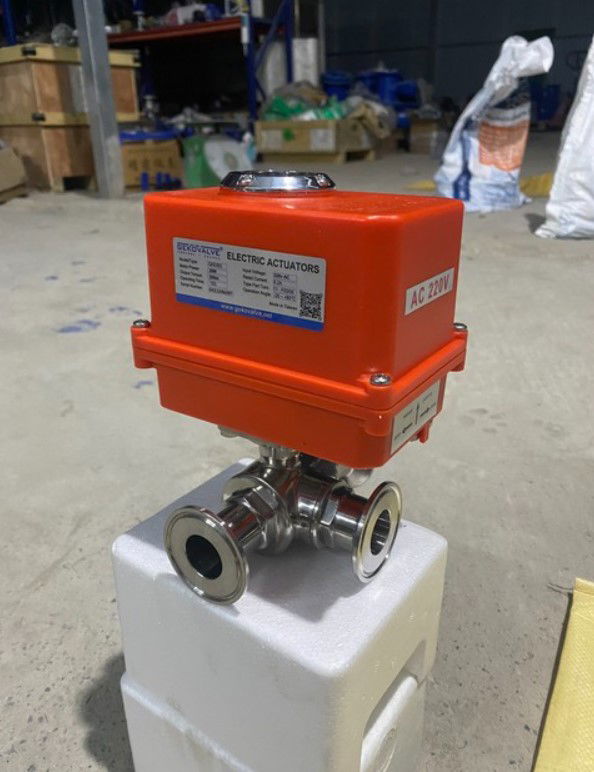 Van bi inox vi sinh điều khiển điện | SUS 304, 316L