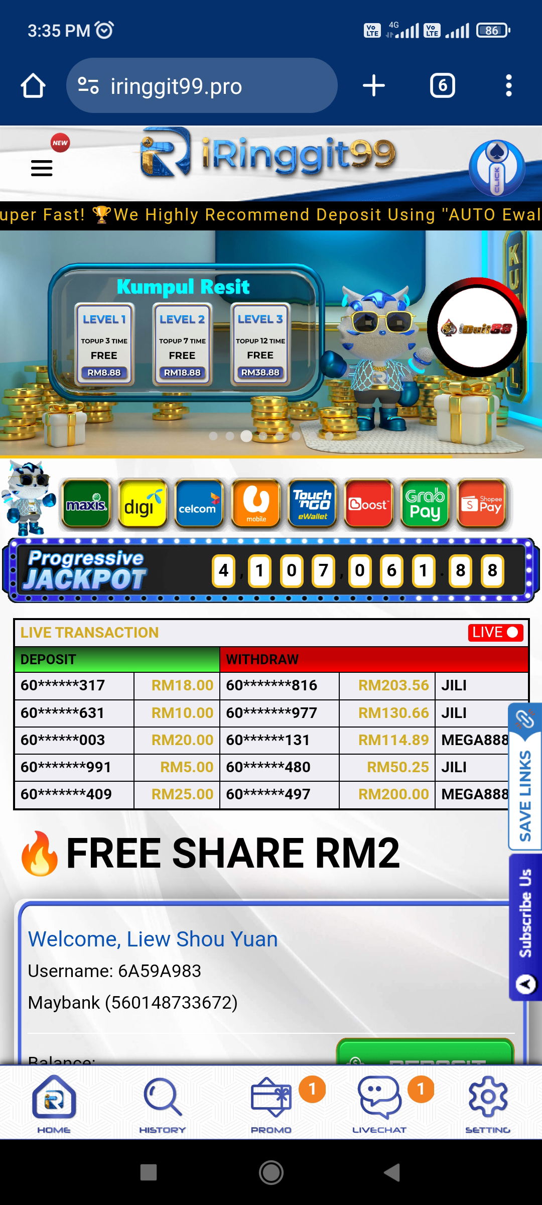 iRinggit99 | Trusted Online Casino