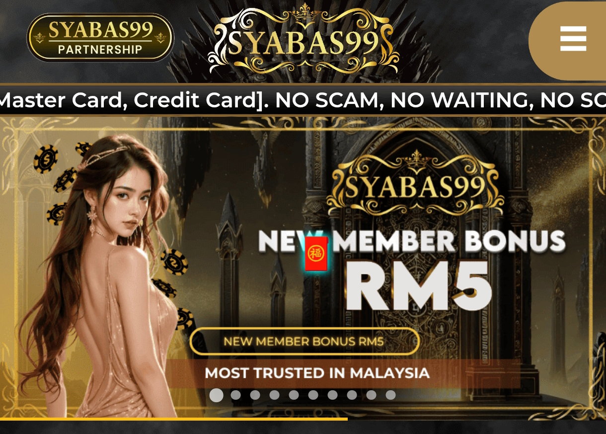 Syabas99 | New Member Free Credit RM5 | 365 Day Free Credit RM2 | Trusted