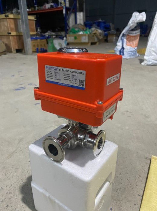 Van bi inox vi sinh điều khiển điện | SUS 304, 316L