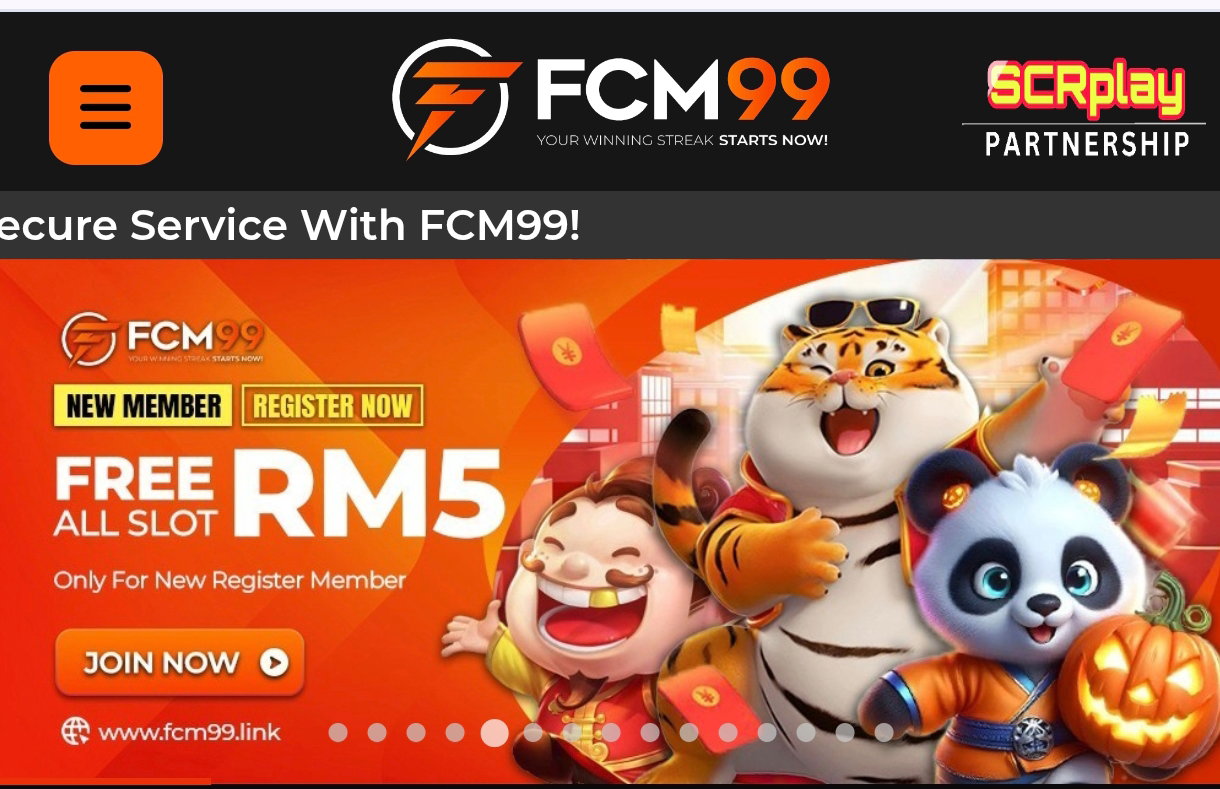 FCM99 | New Register Free Credit RM5 | Welcome Bonus 60% | 100 Trusted