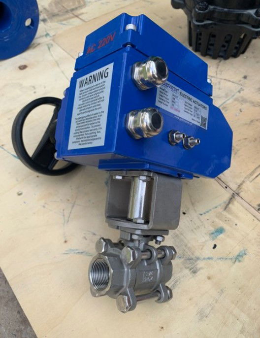 Van bi inox điều khiển điện 220v - Van công nghiệp nhâp khẩu