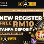 Trusted👍🏾✨K4CLUB✨🔥Free Register RM10 & Welcome Bonus 50%🔥