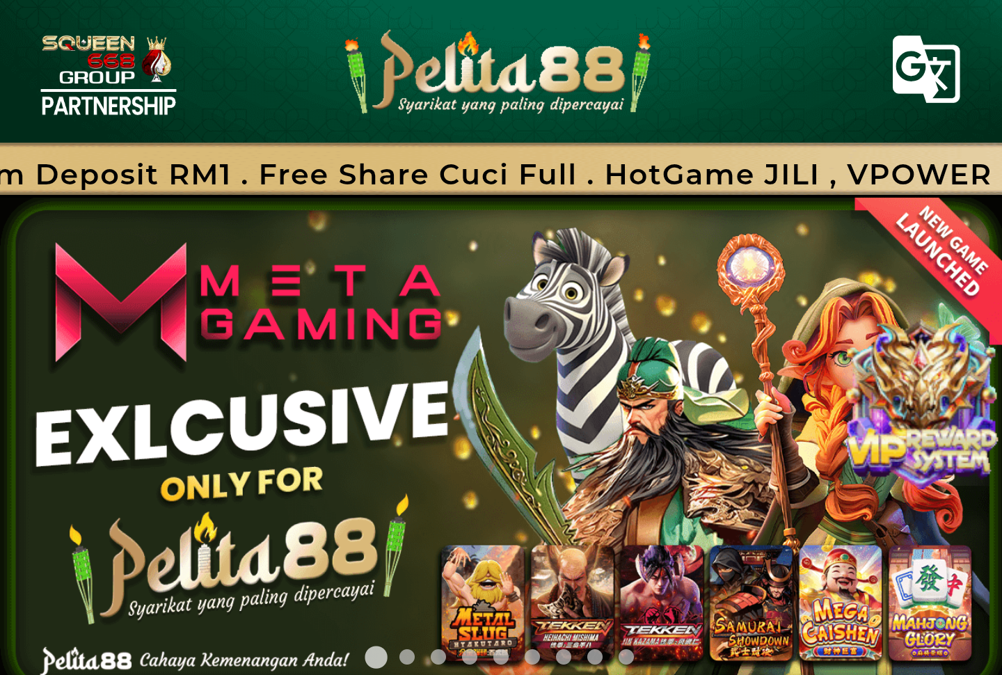 Trusted👍🏻✨PELITA88✨ 🔥Free Credit RM50 & 365Days Bonus RM20🔥