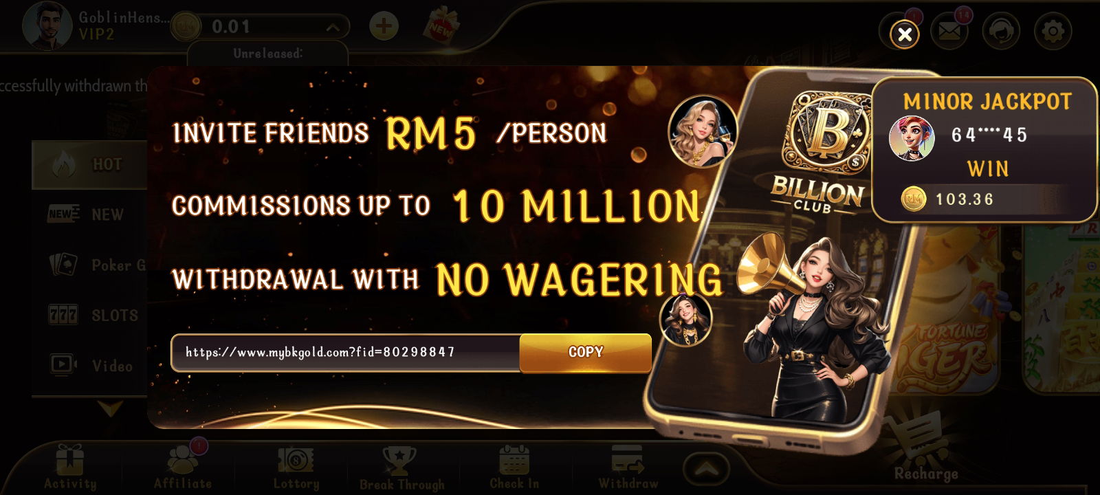 BILLION CLUB GET &#x1F4B0;RM100 FREE