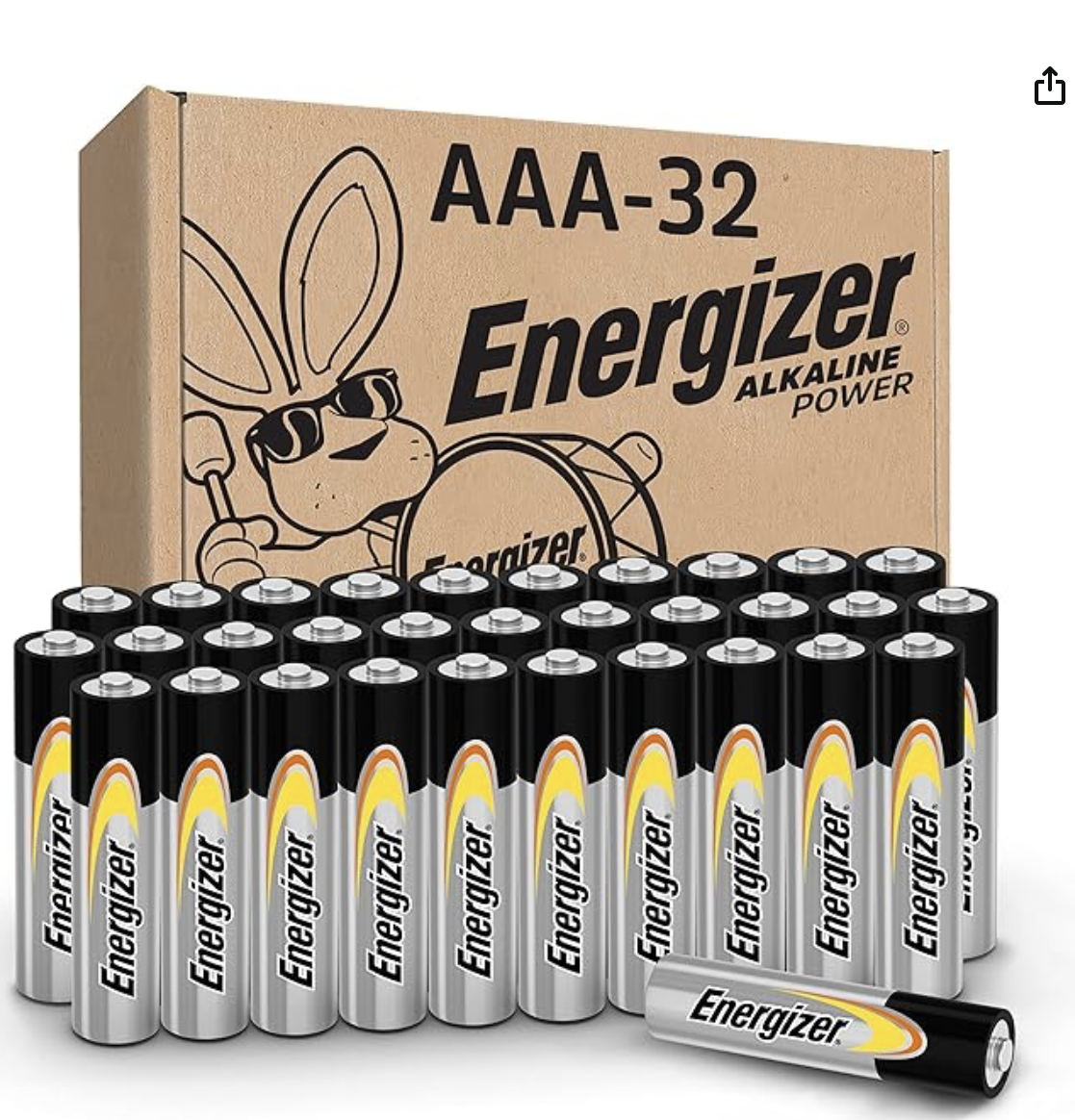 Energizer Alkaline Power AAA Batteries, 32 Count, Long-Lasting Triple A Batteries - -16% $15.15