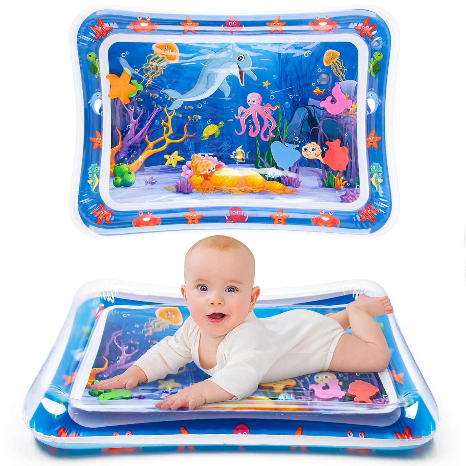 Tummy Time Water Mat&#x4E28;Inflatable Tummy Time Water Play Mat for Babies, Infants and Toddlers 3 to 12 Months Promote Development Toys Baby Gifts : Baby