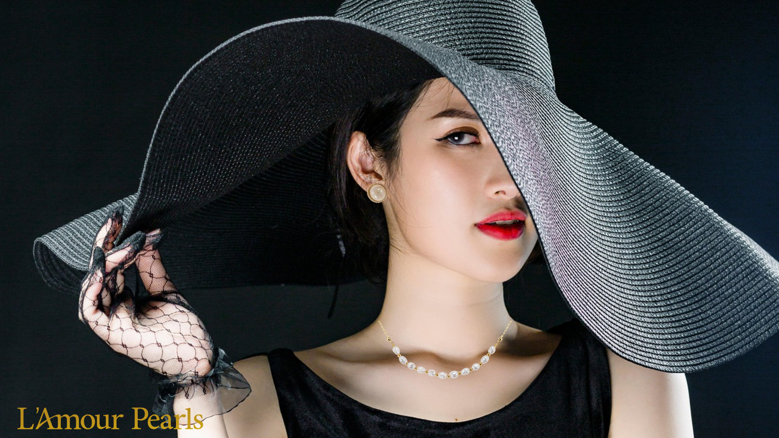 Pearl Necklace and Earring Set