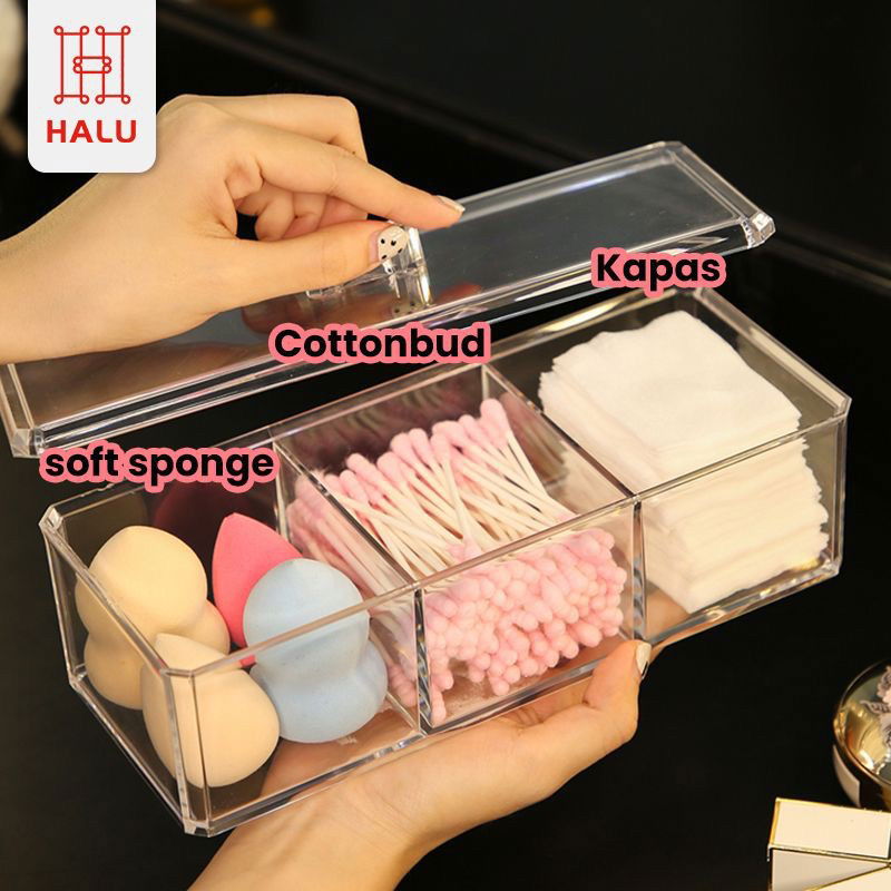 10- Rak akrylik Kapas & Beauty Sponge