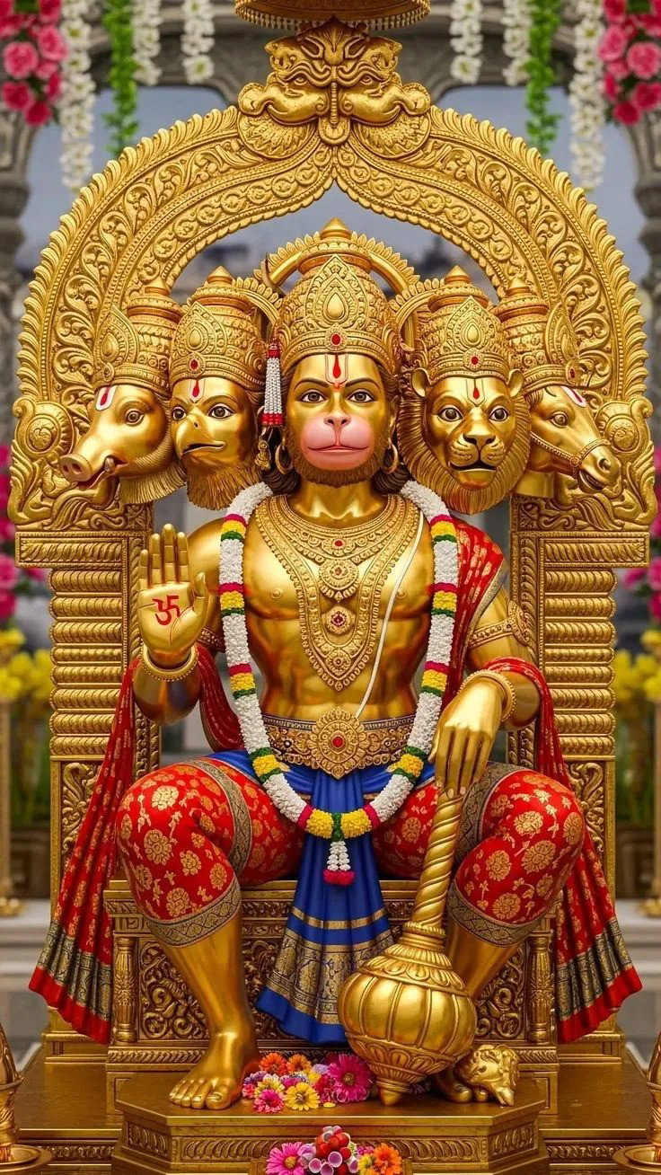 Powerful Panchmukhi Hanuman Ji Photo for Wallpaper