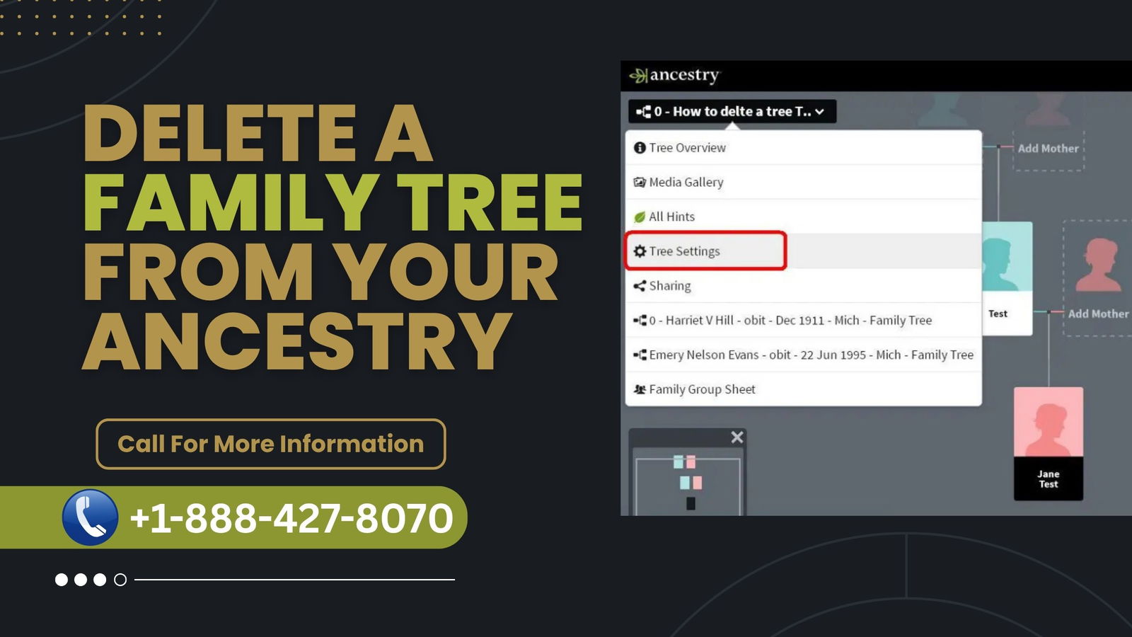 How to Delete a Family Tree from your Ancestry Account?