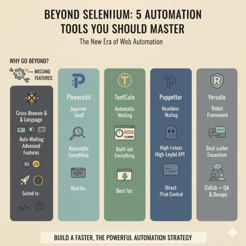 Beyond Selenium: 5 Automation Testing Tools You Should Master - WriteUpCafe