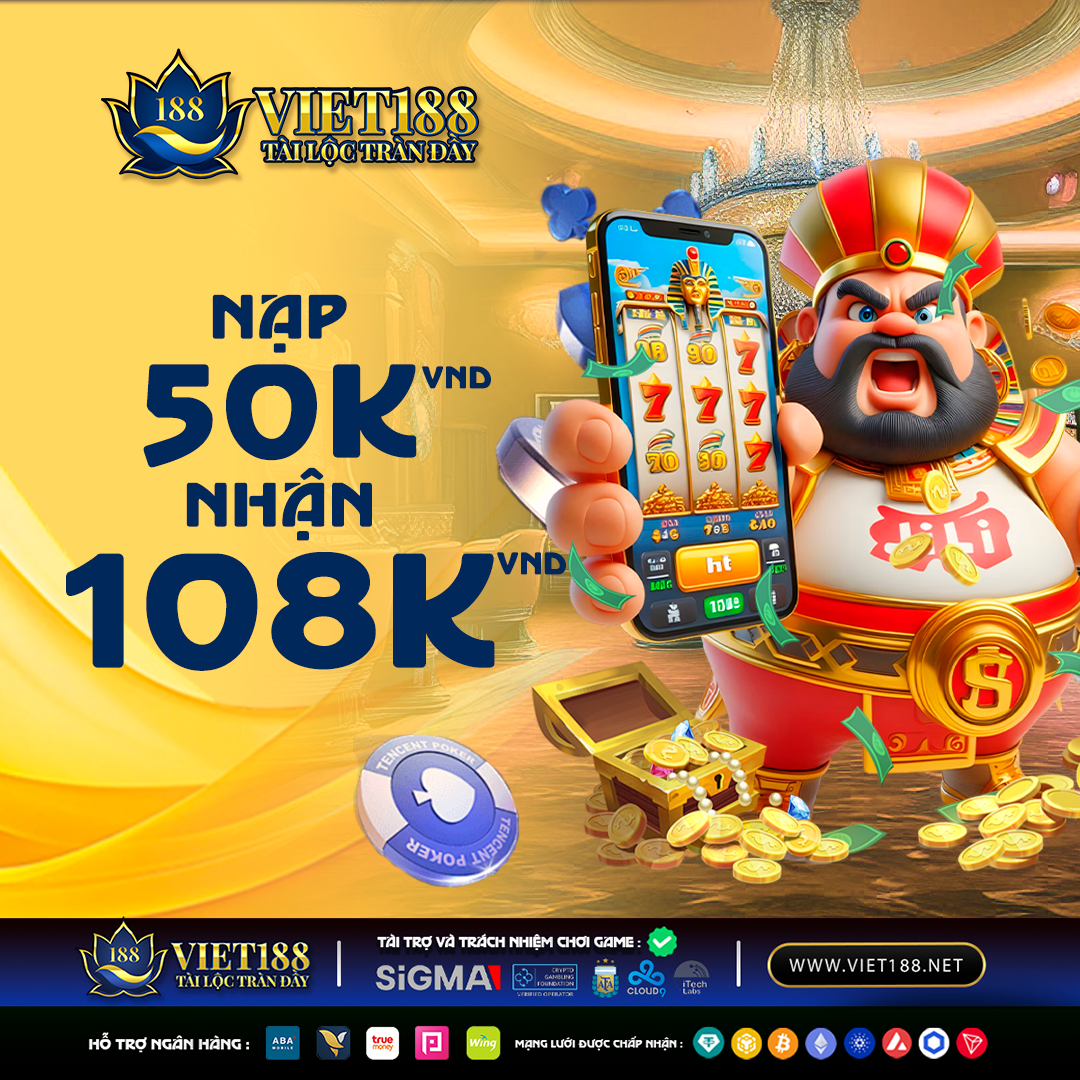 Viet188 Casino Trực Tuyến Nổ Hũ Thần Tài, Hoàn Tiền 0.8%