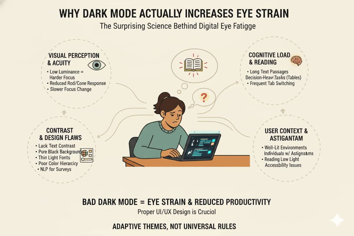Why Does Dark Mode Actually Increase Eye Strain?