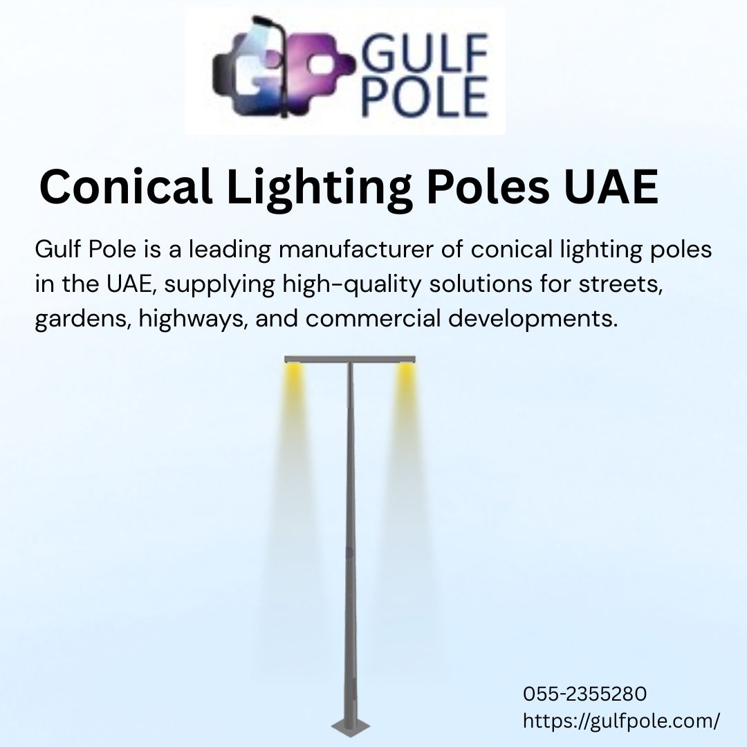 Custom Cylindrical Lighting Poles for UAE Infrastructure