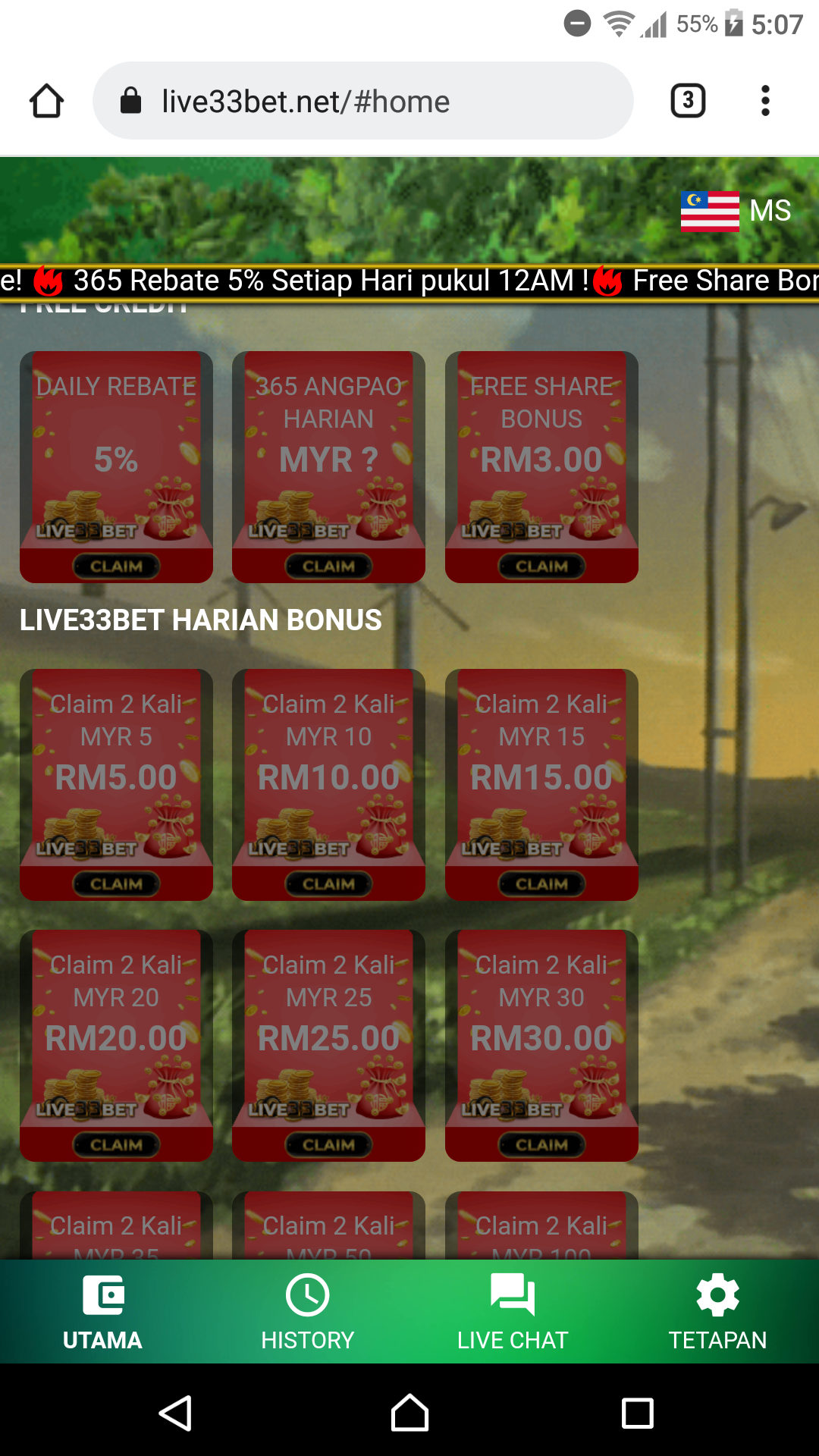 Live33bet trusted COMPANY KASI BANYAJ FREE GAME!!  Random ANGPAO GENG! Free new register✅