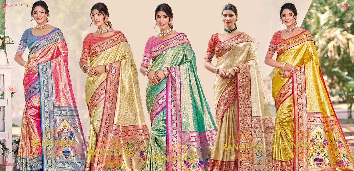 5 Stunning Pure Paithani Sarees for Wedding Guests | Rangraze