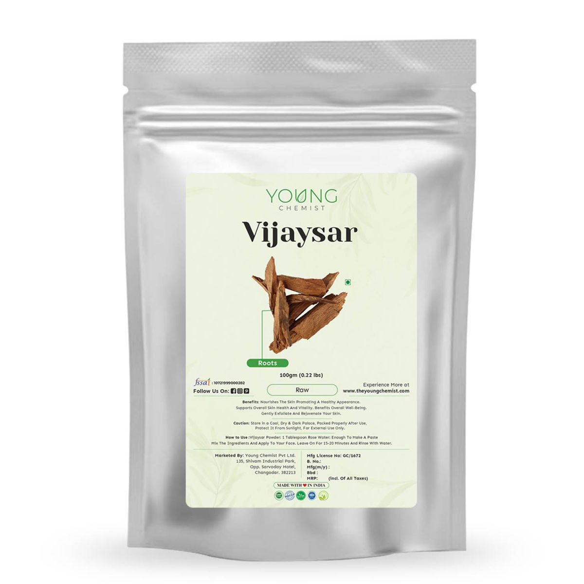 Herbal Vijaysar Powder for Diabetes. Detox &amp; Sugar Control
