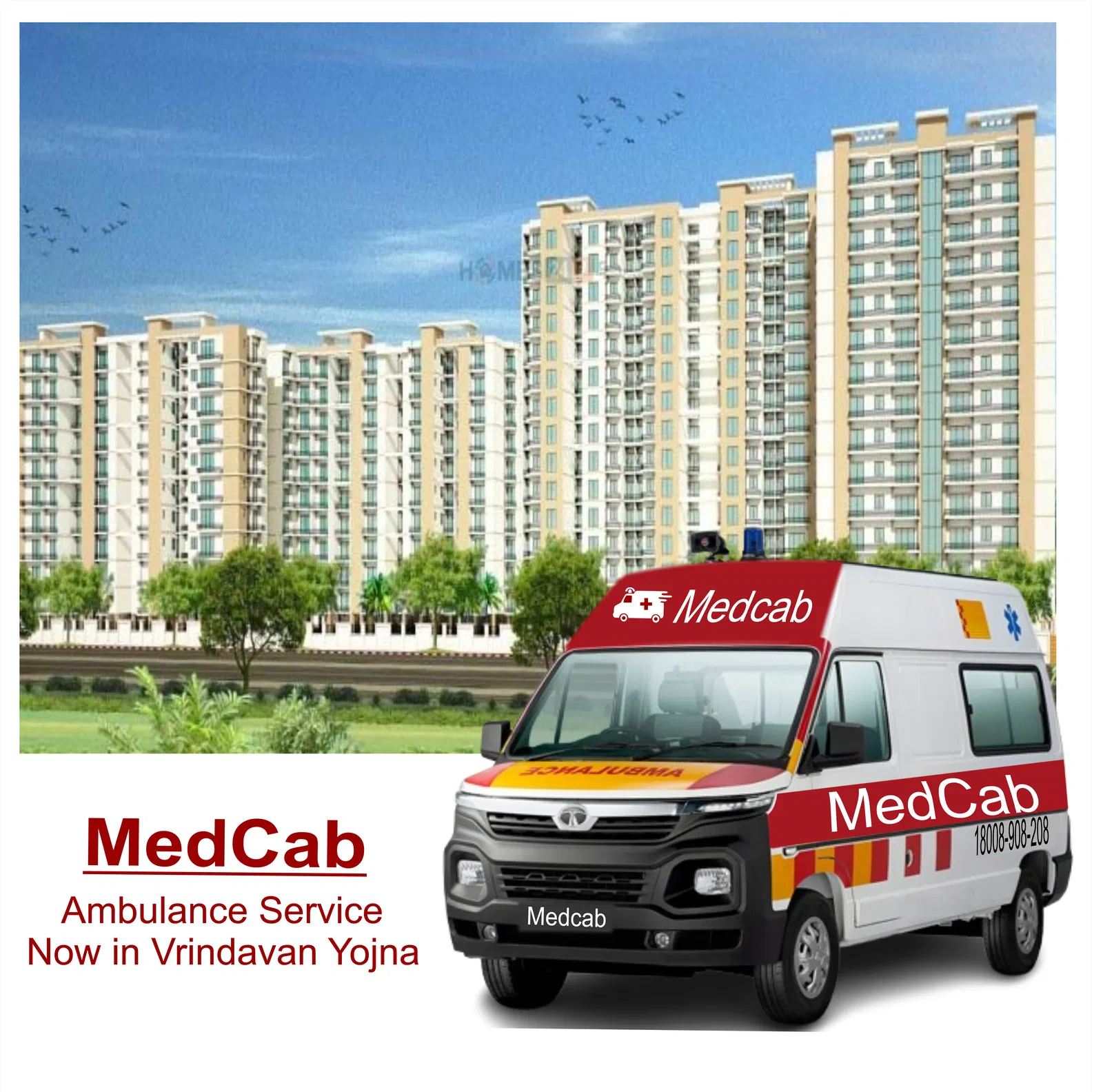 Ambulance Service in Vrindavan Yojna – Lucknow – Med Cab
