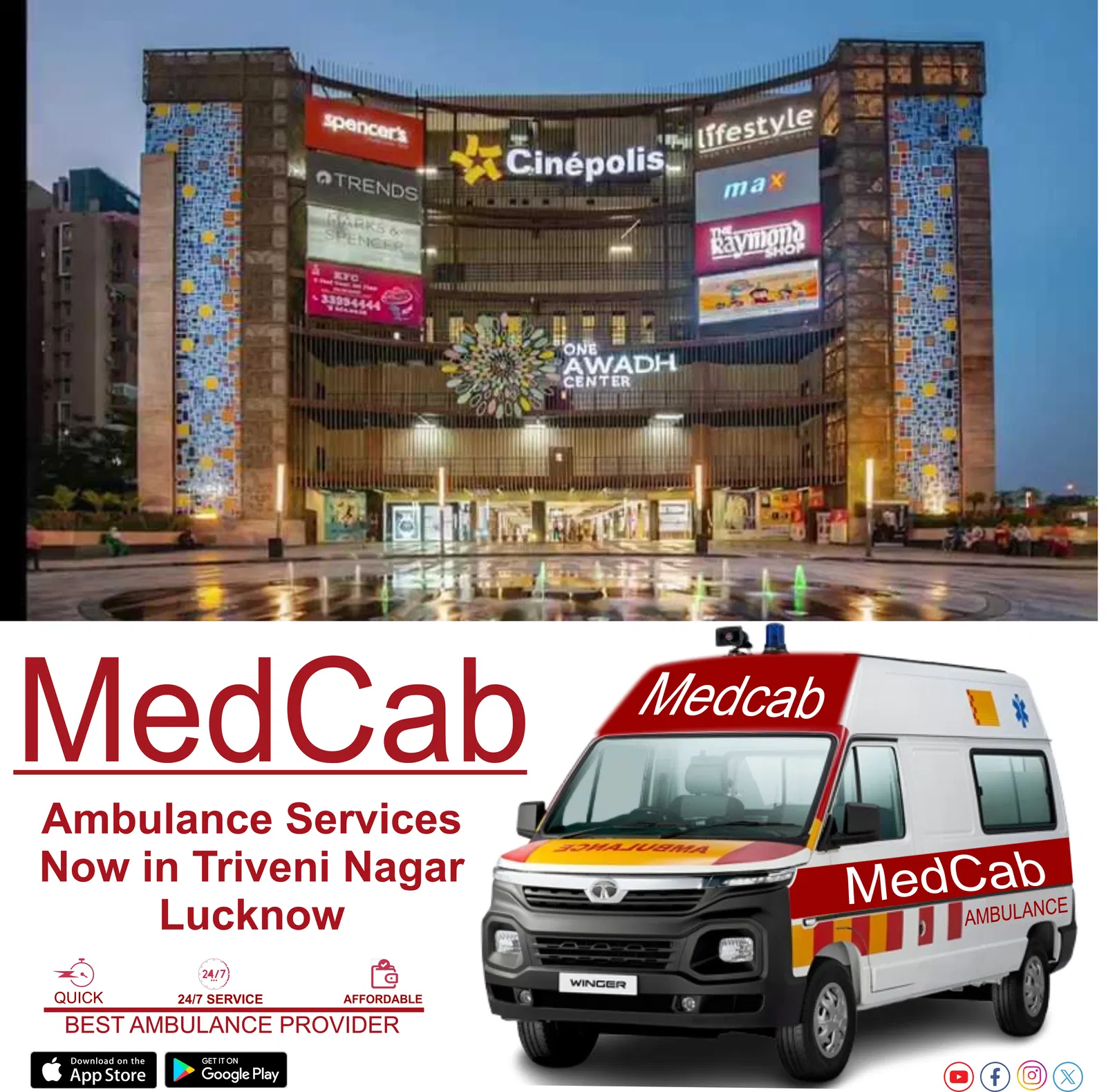 Ambulance Services in Triveni Nagar, Lucknow