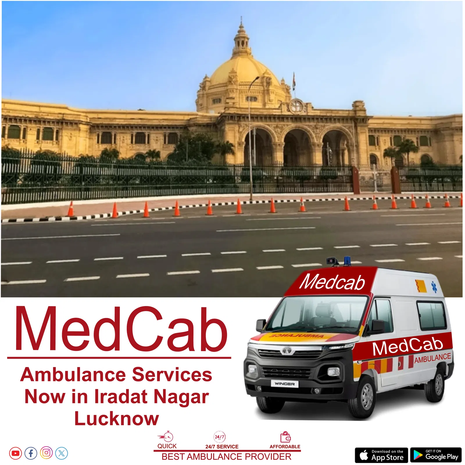 Ambulance Services in Iradat Nagar, Lucknow