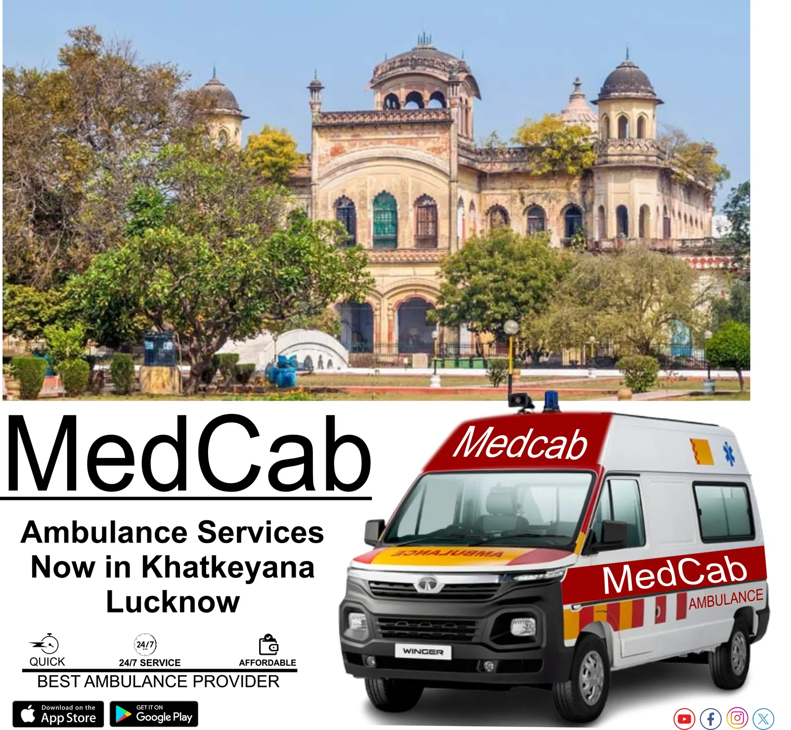 Emergency & Patient Ambulance in Khatkeyana Lucknow – Trusted MedCab Service