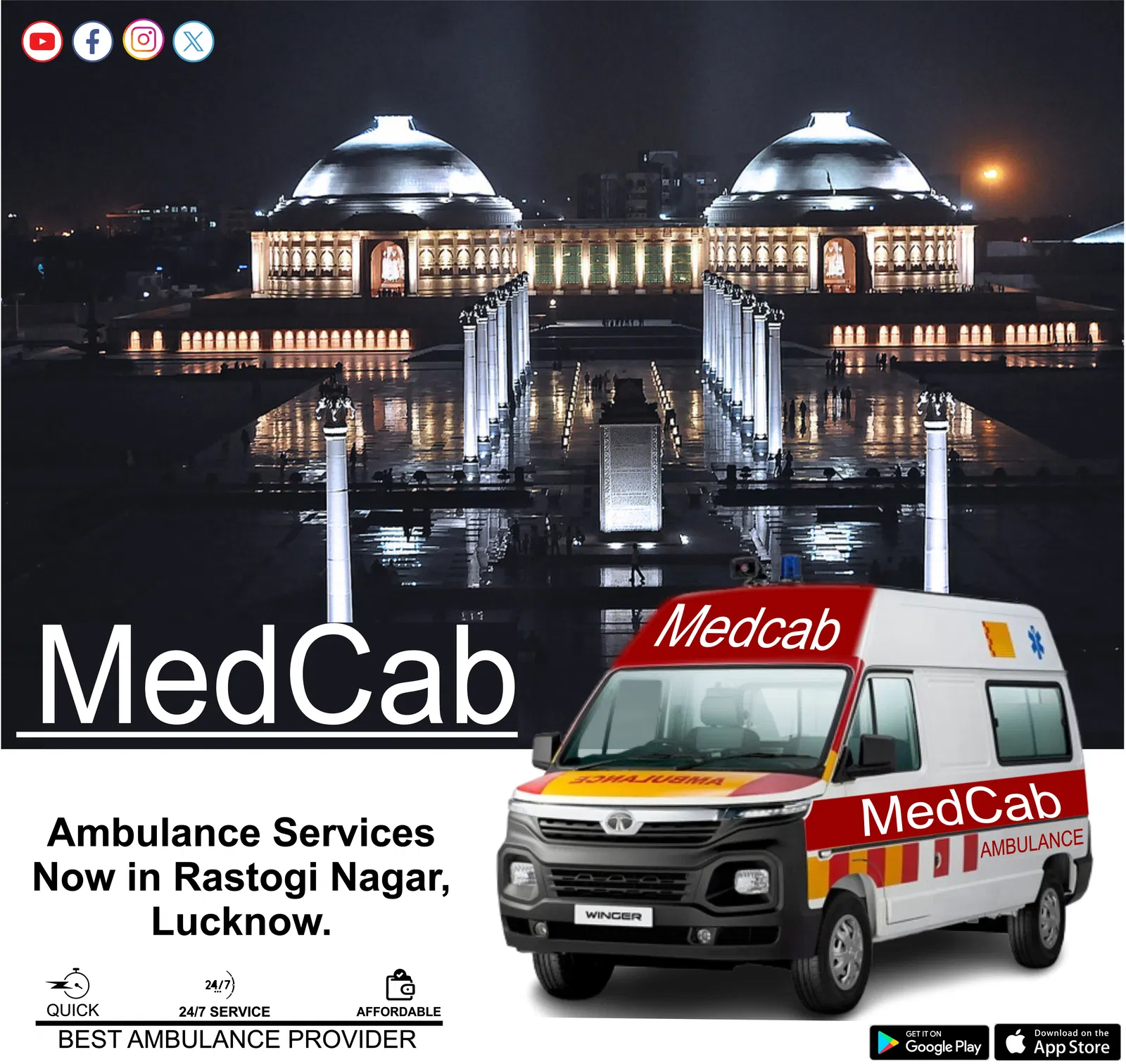 Emergency & Patient Ambulance in Rastogi Nagar Lucknow – Trusted MedCab Service