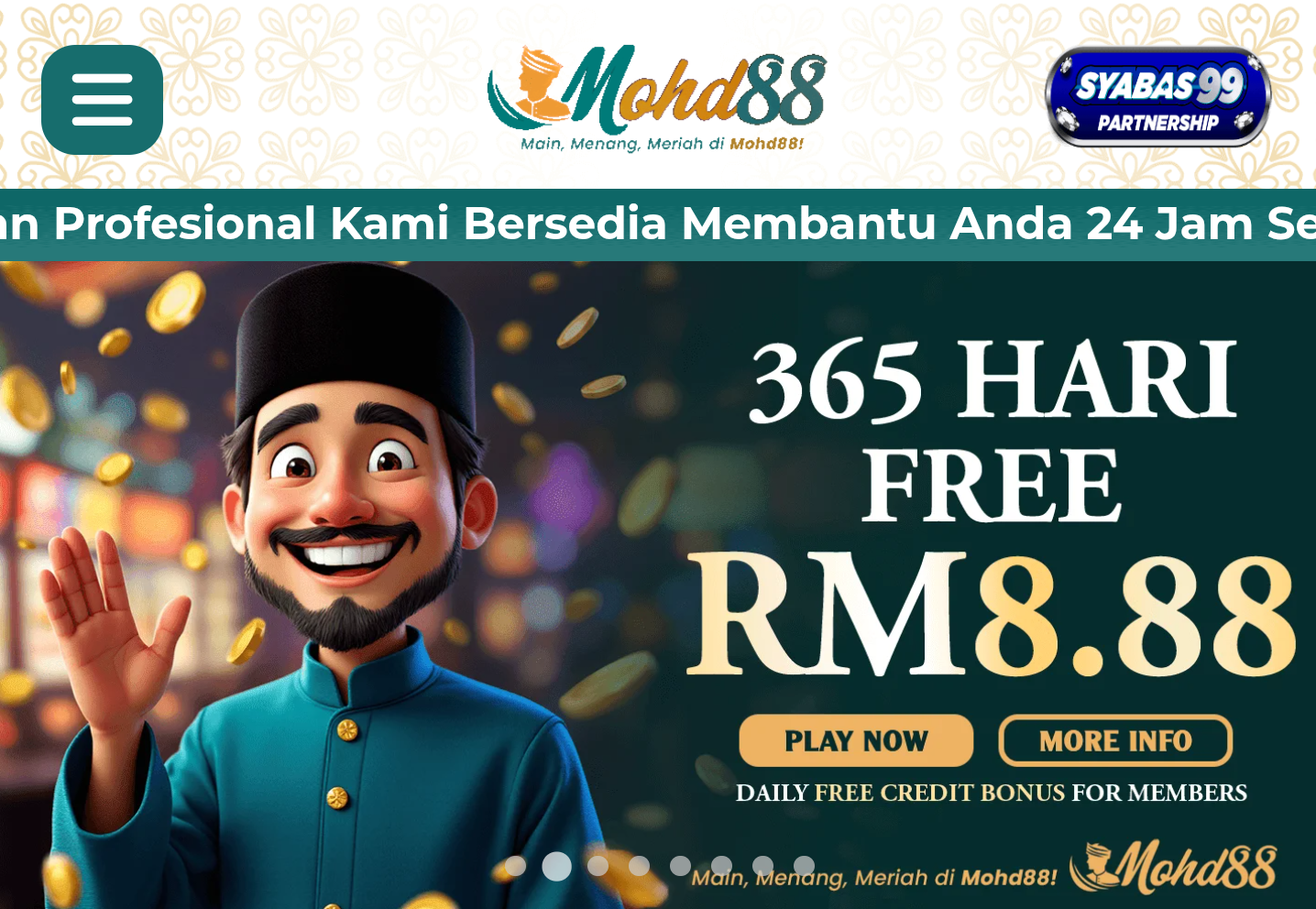 🆕✨MOHD88✨ 🔥365 Free Credit RM3.88  & Welcome Bonus 100%🔥